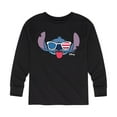 thumbnail image 1 of Lilo & Stitch - Stitch Flag Glasses - Youth Long Sleeve Graphic T-Shirt, 1 of 5