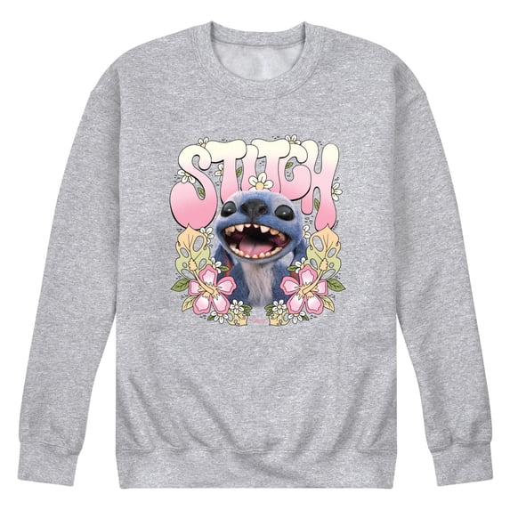 Lilo & Stitch - Stitch Floral Frame - Men's Crew Fleece Sweatshirt