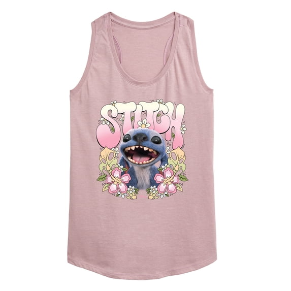 Lilo & Stitch - Stitch Floral Frame - Women's Racerback Graphic Tank