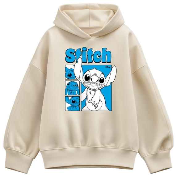Lilo & Stitch - Stitch Grid - Women's Oversized Fleece Hoodie Sweatshirt