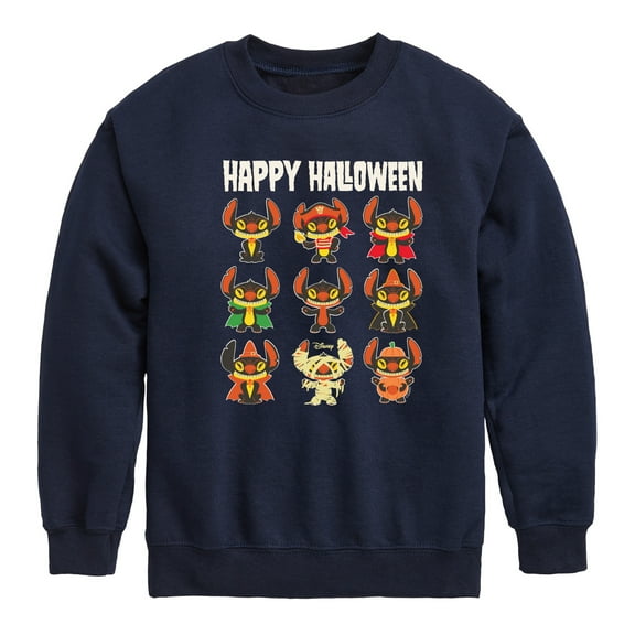 Lilo & Stitch - Stitch Happy Halloween - Toddler And Youth Crewneck Fleece Sweatshirt