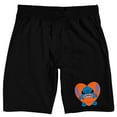 thumbnail image 1 of Lilo & Stitch Stitch Heart Men's Black Lounge Shorts-Medium, 1 of 4