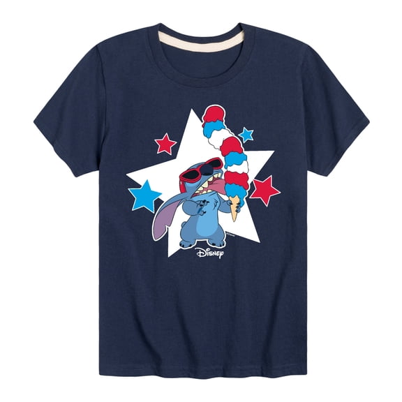 Lilo & Stitch - Stitch Ice Cream - Youth Short Sleeve Graphic T-Shirt