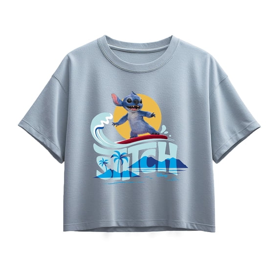 Lilo & Stitch - Stitch Letters Stack - Youth Girls Boxy T-Shirt