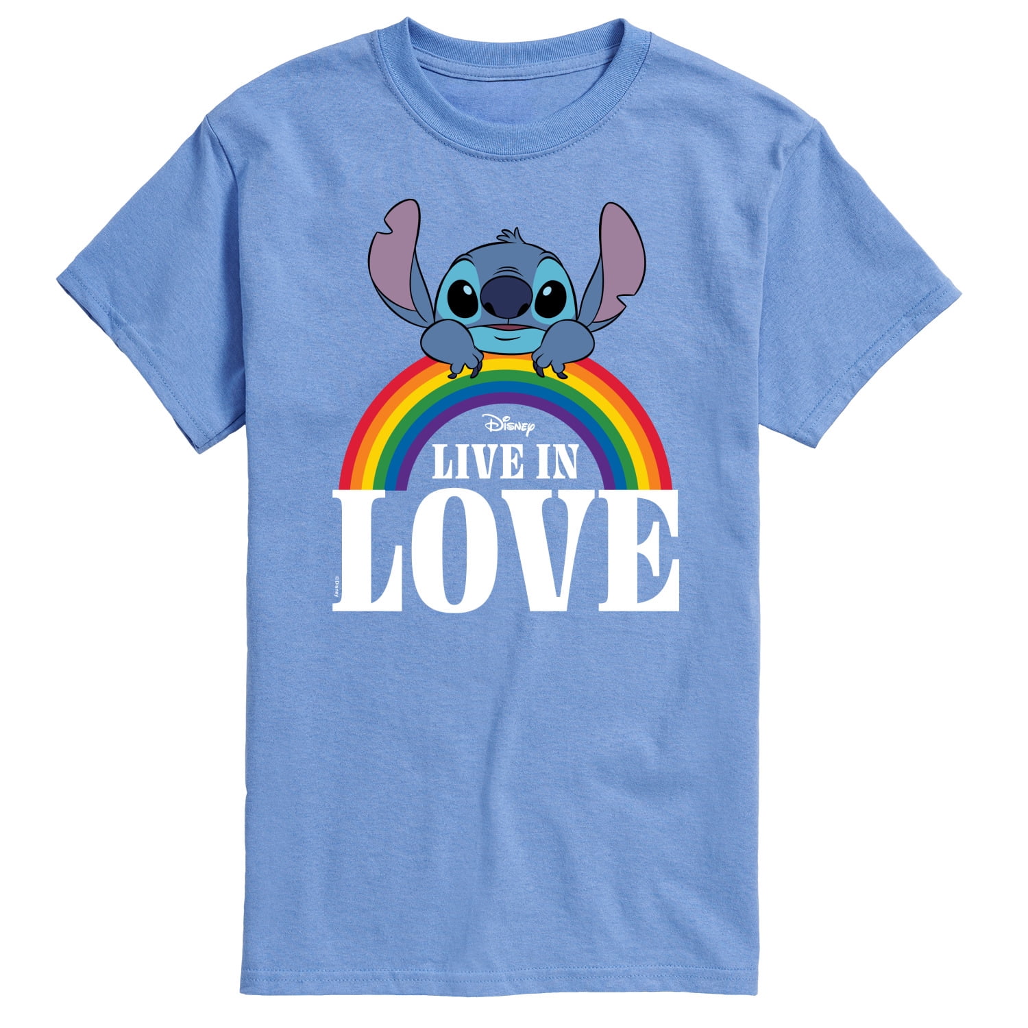 Lilo & Stitch Stitch Live In Love Men's Short Sleeve Graphic T