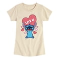 thumbnail image 1 of Lilo & Stitch - Stitch Luv Heart - Youth Girls Fitted Short Sleeve T-Shirt, 1 of 4