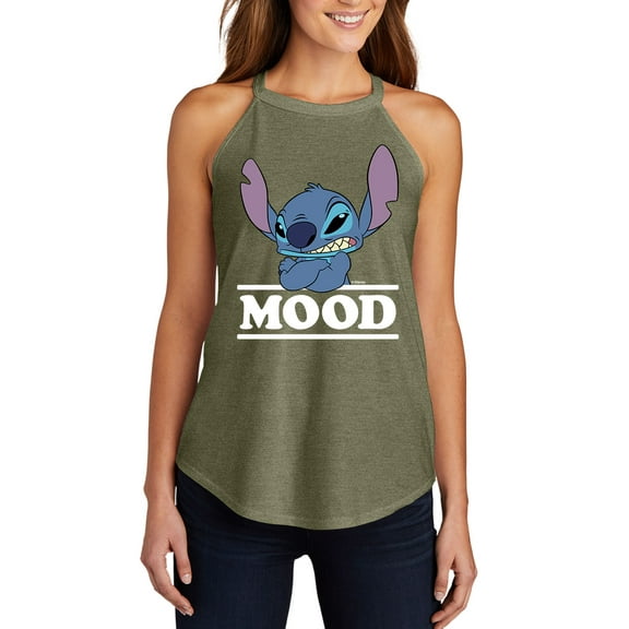 Lilo & Stitch - Stitch Mood - Juniors High Neck Tank Top