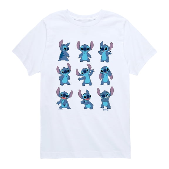 Lilo & Stitch - Stitch Moods - Youth Boys Short Sleeve Graphic T-Shirt
