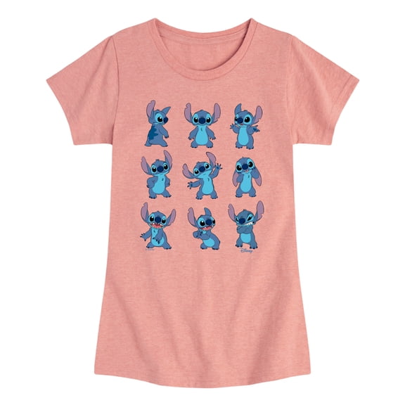 Lilo & Stitch - Stitch Moods - Youth Girls Fitted Short Sleeve T-Shirt
