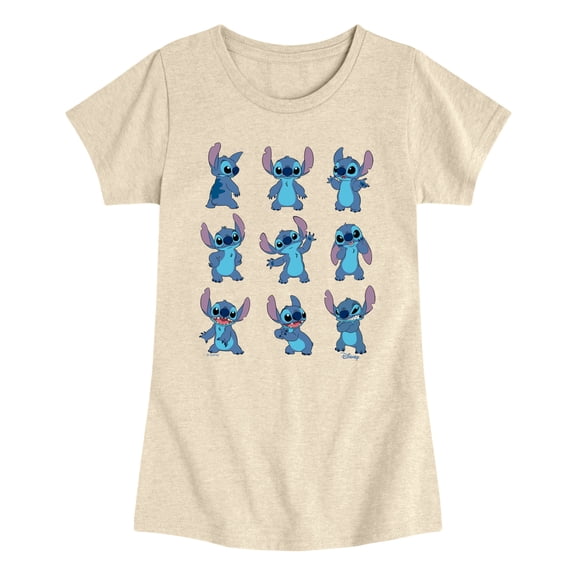 Lilo & Stitch - Stitch Moods - Youth Girls Fitted Short Sleeve T-Shirt