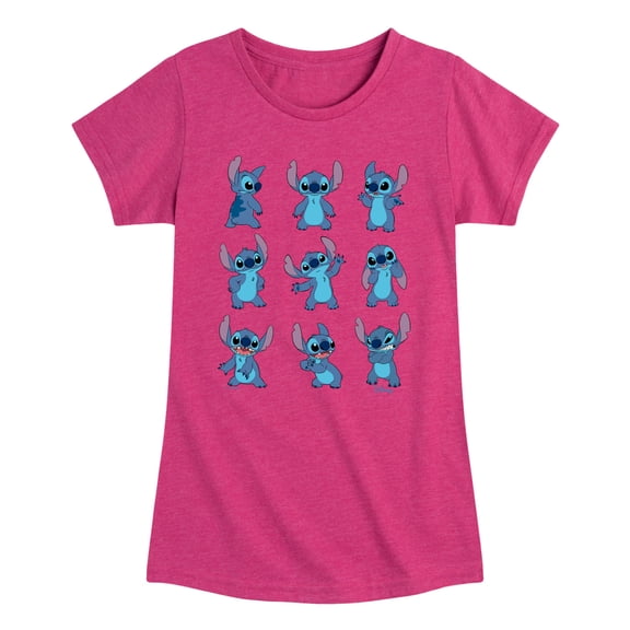 Lilo & Stitch - Stitch Moods - Youth Girls Fitted Short Sleeve T-Shirt