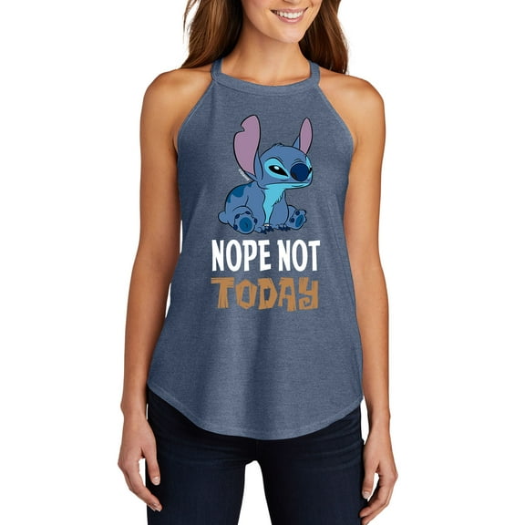 Lilo & Stitch - Stitch Nope Not Today - Juniors High Neck Tank Top