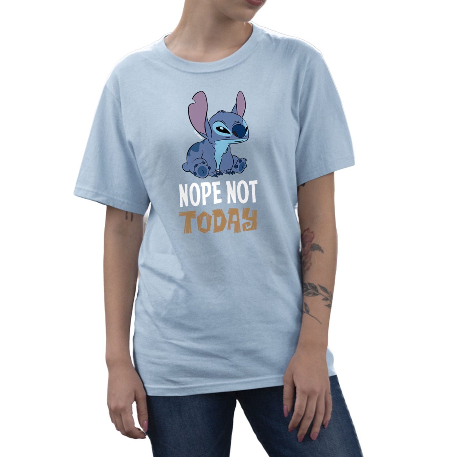 Girl's Lilo & Stitch Nope Not Today T-shirt - White - Small : Target