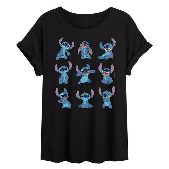 Lilo & Stitch - Stitch Pose Grid - Women's Oversized T-Shirt
