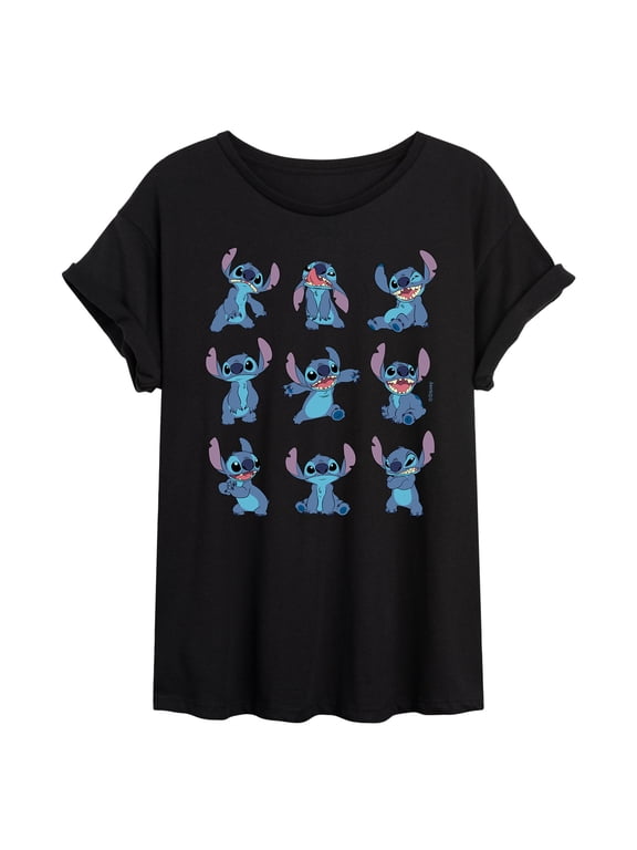 Disney - Stitch Pose Grid Women's Relaxed Fit T-Shirt