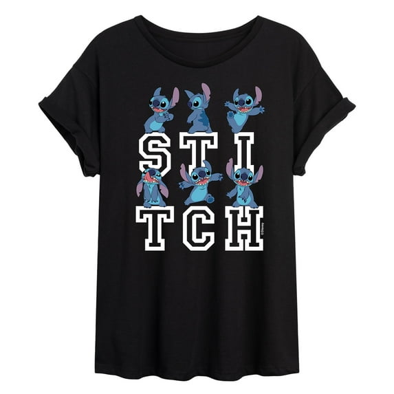 Lilo & Stitch - Stitch Poses - Women's Oversized T-Shirt