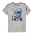 thumbnail image 1 of Lilo & Stitch - Stitch Sitting Floral - Youth Boys Short Sleeve Graphic T-Shirt, 1 of 4