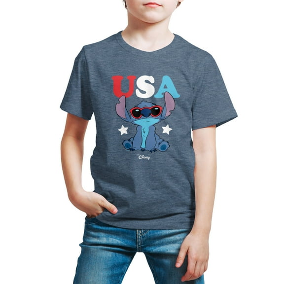Lilo & Stitch - Stitch USA Sunglasses - Youth Short Sleeve Graphic T-Shirt