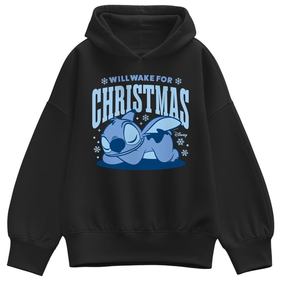 Lilo & Stitch - Stitch Wake For X-mas - Women's Oversized Fleece Hoodie Sweatshirt