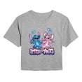 thumbnail image 1 of Lilo & Stitch - Stitch and Angel Graffiti - Juniors Cropped Graphic T-Shirt, 1 of 4