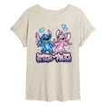 thumbnail image 1 of Lilo & Stitch - Stitch and Angel Graffiti - Juniors Oversized Graphic T-Shirt, 1 of 4