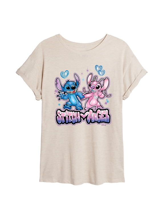 - Stitch and Angel Airbrush Relaxed Fit T-Shirt
