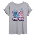 thumbnail image 1 of Lilo & Stitch - Stitch and Angel Graffiti - Juniors Oversized Graphic T-Shirt, 1 of 4