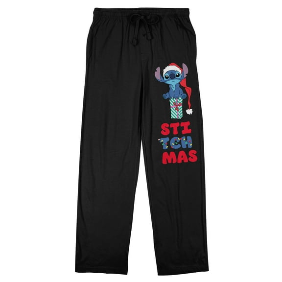 Lilo & Stitch Stitchmas Adult Black Sleep Pajama Pants-XXL