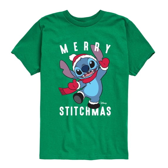 Lilo & Stitch - Stitchmas - Youth Boys Short Sleeve Graphic T-Shirt
