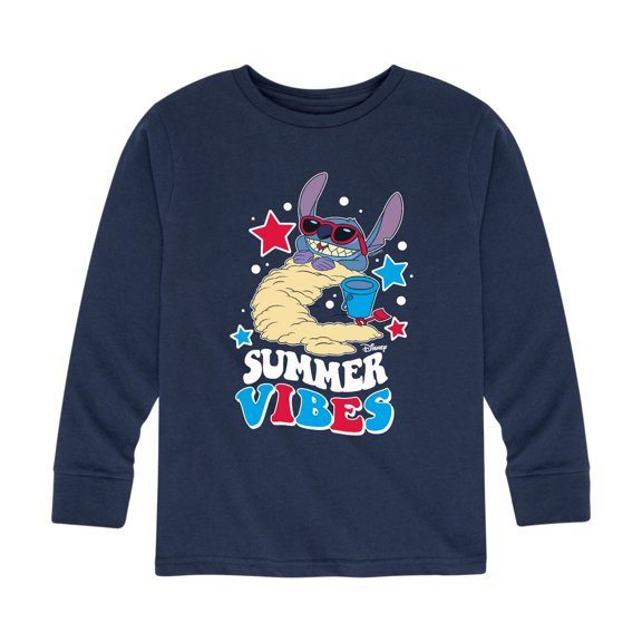 Lilo & Stitch - Summer Vibes - Youth Long Sleeve Graphic T-Shirt