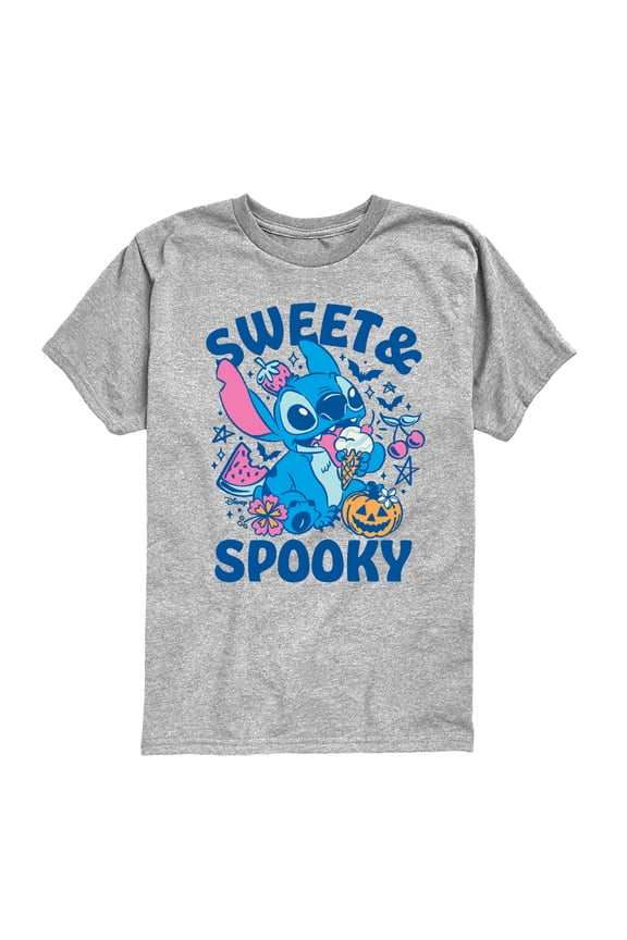 - Sweet and Spooky Stitch - Youth Boys Short Sleeve Graphic T-Shirt