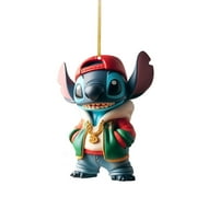 Lilo & Stitch Swinging Stitch Christmas Ornament, X'Mas Tree Hang Act The Role Ofing Halloween Home Car Pendant, Gift to Decorativ Boy Girl at Birthday Party