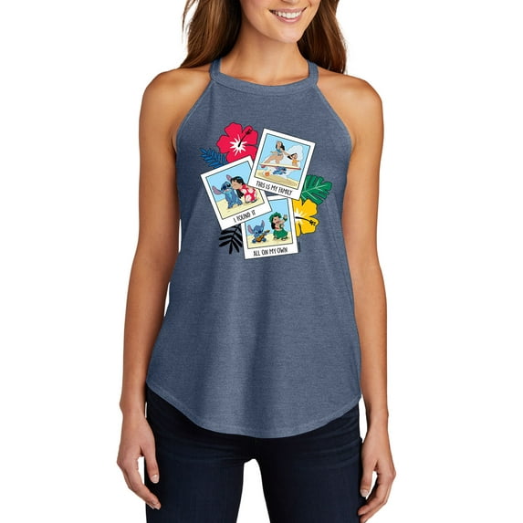 Lilo & Stitch - This Is My Family - Juniors High Neck Tank