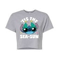 thumbnail image 1 of Lilo & Stitch - Tis The Sea Sun - Juniors Cropped Cotton Blend T-Shirt, 1 of 5