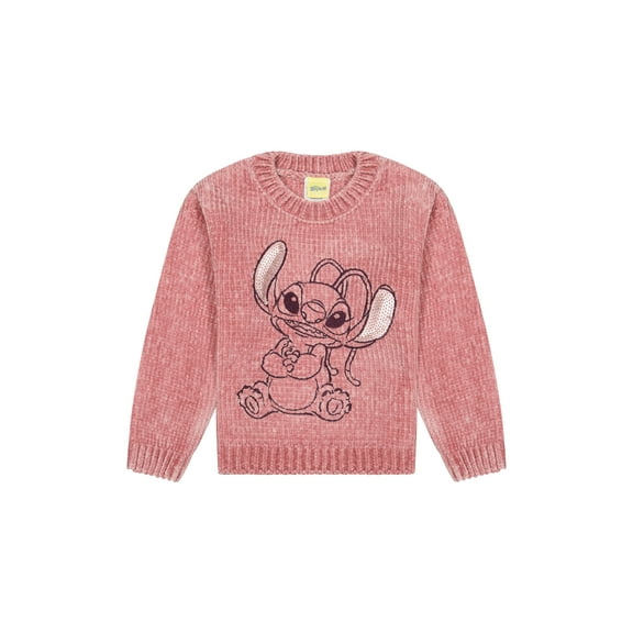 Lilo & Stitch Toddler Girls Chenille Sweater, Sizes 12 Months - 5T