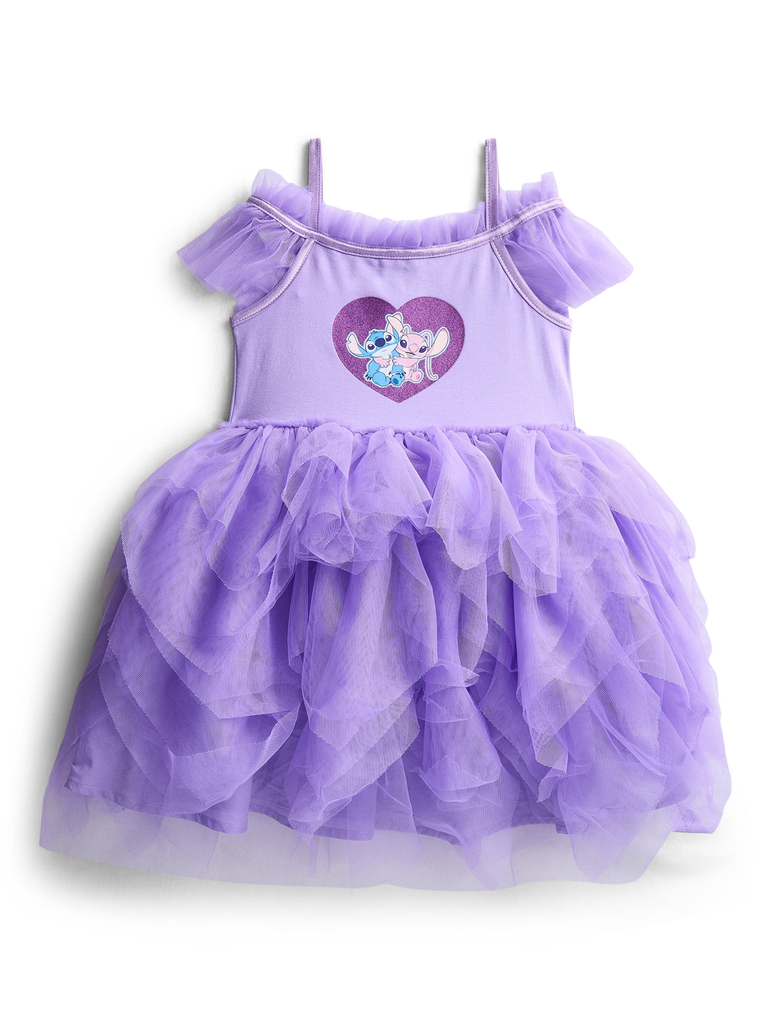 Lilo and Stitch Baby and Toddler Girls Glitter Tutu Dress, Sizes 0/3M-5T