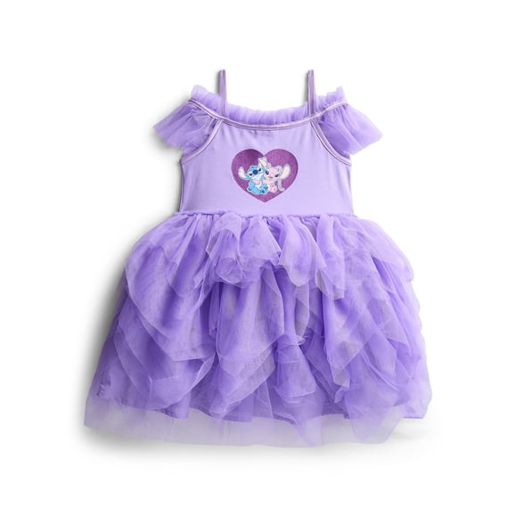Lilo and Stitch Baby and Toddler Girls Glitter Tutu Dress, Sizes 0/3M-5T