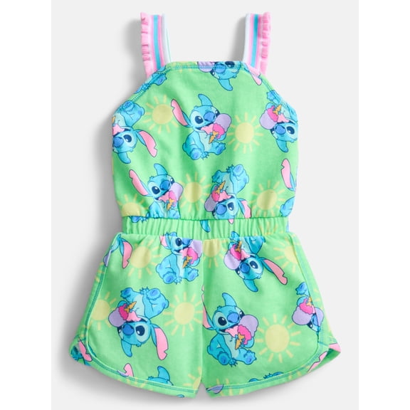 Lilo and Stitch Toddler Girls Sleeveless Graphic Romper, Sizes 12M-5T