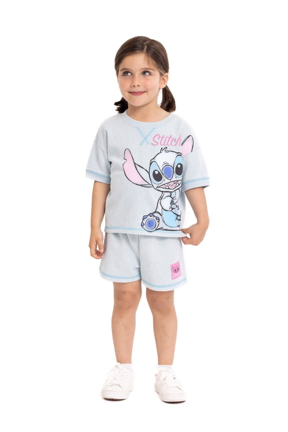Lilo & Stitch Toddler Girls Tee and Shorts Set, 2-Piece, Sizes 12M-5T