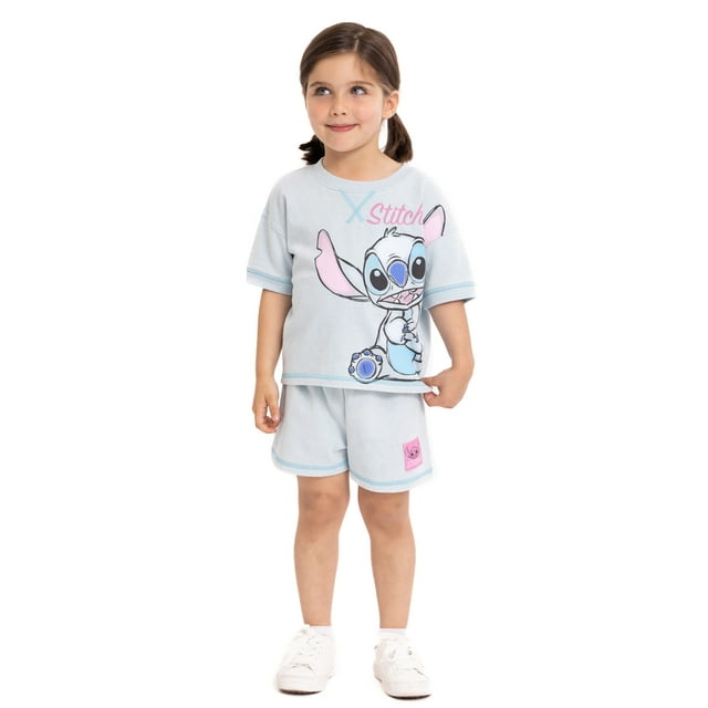 Lilo & Stitch Toddler Girls Tee and Shorts Set, 2-Piece, Sizes 12M-5T