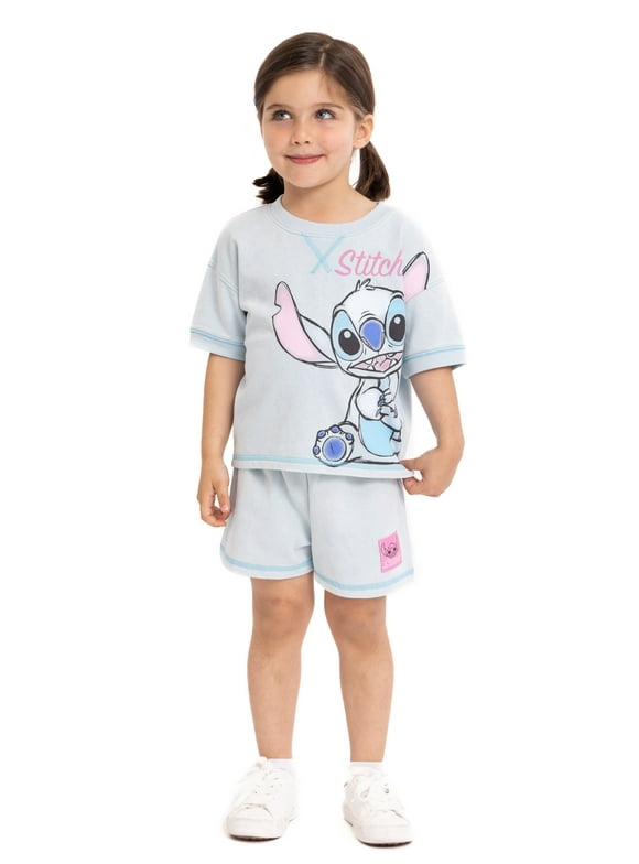 Lilo & Stitch Toddler Girls Tee and Shorts Set, 2-Piece, Sizes 12M-5T