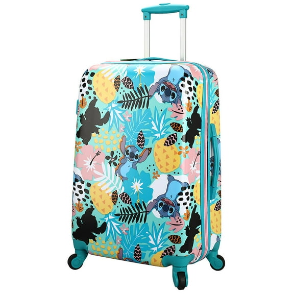 Lilo & Stitch Tropical All-Over Print 20" Blue Carry-On Rolling Luggage