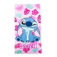thumbnail image 1 of Lilo & Stitch Tropical Treasure 28" x 58" Kids Beach Towel, Cotton, Pink, Disney, 1 of 8