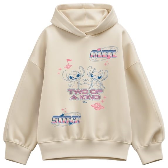 Lilo & Stitch - Two of a Kind Stitch and Angel - Women's Oversized Fleece Hoodie Sweatshirt