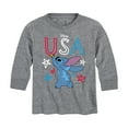 thumbnail image 1 of Lilo & Stitch - USA Stitch Drawing - Youth Long Sleeve Graphic T-Shirt, 1 of 5