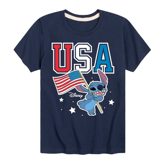 Lilo & Stitch - USA Stitch - Youth Short Sleeve Graphic T-Shirt
