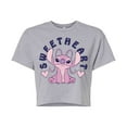 thumbnail image 1 of Lilo & Stitch - Valentine's Day Angel Sweetheart - Juniors Cropped Cotton Blend T-Shirt, 1 of 5