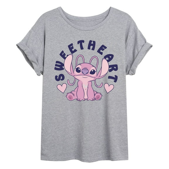 Lilo & Stitch - Valentine's Day Angel Sweetheart - Women's Oversized T-Shirt