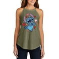 thumbnail image 1 of Lilo & Stitch - Valentine's Day Heart Eyes Stitch - Juniors High Neck Tank Top, 1 of 5