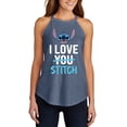 thumbnail image 1 of Lilo & Stitch - Valentine's Day I Love Stitch - Juniors High Neck Tank Top, 1 of 4